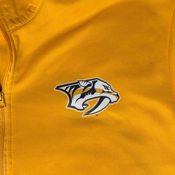 Nashville Predators 2th Year 1/4 Zip Yellow Logo Pullover ... - Picture 2 of 11